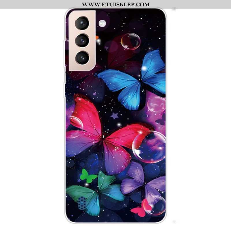 Etui do Samsung Galaxy S22 5G Elastyczne Motyle